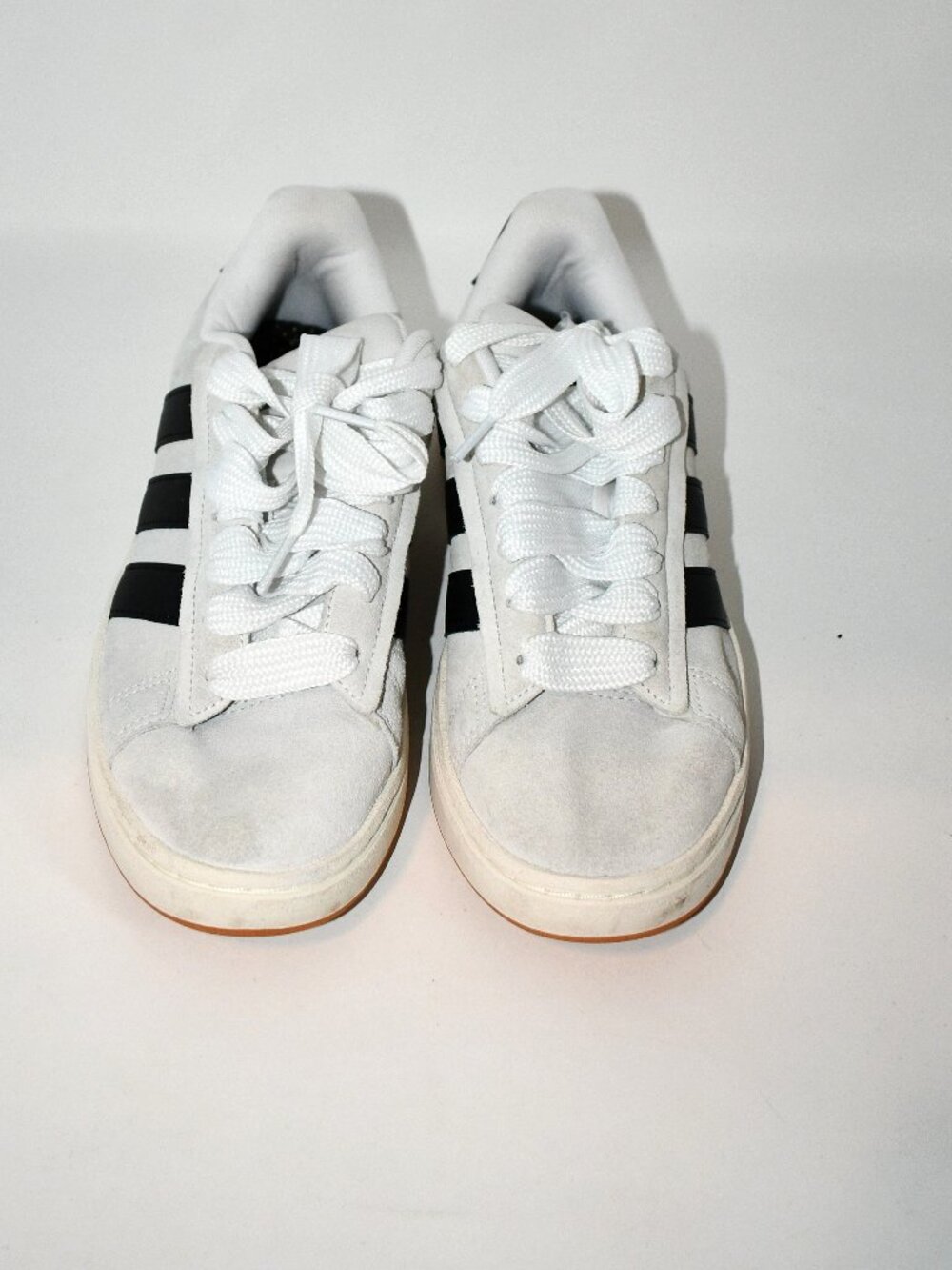Adidas Women’s Grand Court 2.0 Sneakers Size 9.5 White Black Suede JP7631 Condi